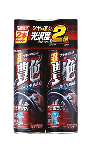 カーメイト 洗車用品 タイヤワックス 超艶 ブライトマジック 2本セット 480ml×2本 C34W
